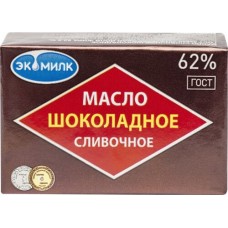 Масло сливочное ЭКОМИЛК Шоколадное 62%, без змж, 100г