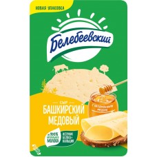 Купить Сыр полутвердый БЕЛЕБЕЕВСКИЙ Башкирский Медовый 50%, нарезка, без змж, 140г в Ленте