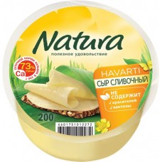 Купить Сыр NATURA Сливочный 45%, без змж, 200г в Ленте