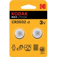 Батарейки KODAK Max Lithium CR2032-2BL, 2шт