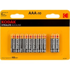 Купить Батарейки KODAK Xtralife Alkaline LR03-8+2BL K3A-8+2, 10шт в Ленте