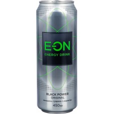Купить Напиток энергетический E-ON Black power тонизирующий газированный, 0.45л в Ленте