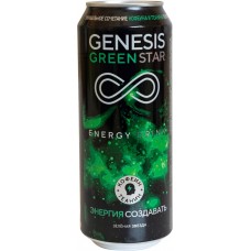 Напиток энергетический ГЕНЕЗИС Genesis green star газированный, 0.5л