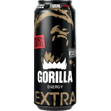 Купить Напиток энергетический GORILLA Extra Energy пастеризованный сильногазированный, 0.45л в Ленте