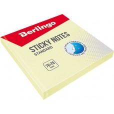 Блок для записей BERLINGO Standard самоклеящийся, 7,6х7,6см, 100 листов, желтый, Арт. HN7676SGe