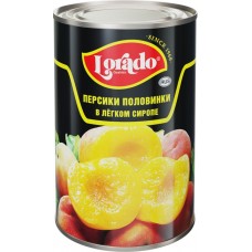 Персики ЛОРАДО половинки в легком сиропе, 425г