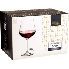Набор бокалов для красного вина CRYSTALITE BOHEMIA Дора 600мл Арт. 1SF73/600, 6шт