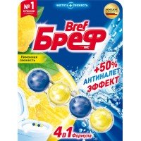 Блок для унитаза BREF Сила-Актив Лимонная свежесть, 50г