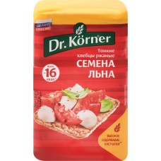 Хлебцы ржаные DR KORNER с семенами льна, 100г