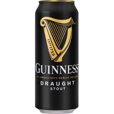 Пиво темное GUINNESS Draught stout фильтрованное пастеризованное с
капсулой азотной смеси, 4,2%, 0.44л