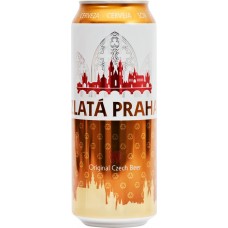 Пиво светлое ZLATA PRAHA фильтрованное пастеризованное, 4,7%, ж/б, 0.5л