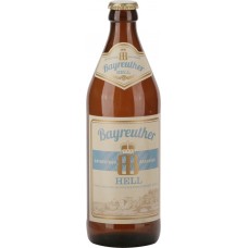 Пиво светлое BAYREUTHER HELL фильтрованное непастеризованное 4,9%, 0.5л