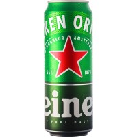Пиво светлое HEINEKEN фильтрованное пастеризованное, 5%, ж/б, 0.5л