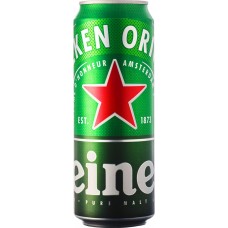 Пиво светлое HEINEKEN фильтрованное пастеризованное, 5%, ж/б, 0.5л