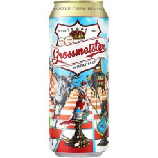 Пиво светлое GROSSMEISTER Wheatbeer нефильтрованное пастеризованное неосветленное, 4,7%, 0.5л