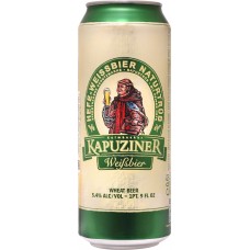 Пиво светлое KAPUZINER Weisbier нефильтрованное пастеризованное 5,4%, 0.5л