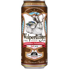 Пиво светлое WOLPERTINGER пшеничное нефильтрованное пастеризованное 5%, 0.5л