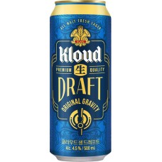 Напиток пивной KLOUD Draft светлый фильтрованный пастеризованный 4,5%, 0.5л
