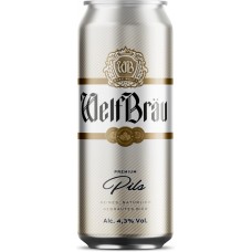 Пиво светлое WELFBRAU Premium фильтрованное пастеризованное 4,3%, 0.5л