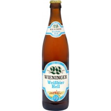 Пиво светлое WIENINGER Weisbier Hell нефильтрованное непастеризованное 5,3%, 0.5л