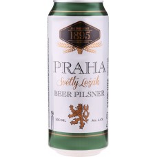 Купить Пиво светлое PRAHA Svetly Lezak Beer Pilsne фильтрованное пастеризованное 4,4%, 0.5л в Ленте