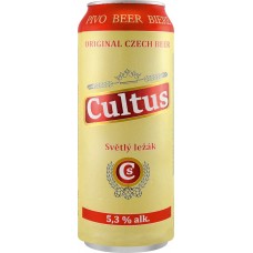 Пиво светлое CULTUS Svetly Lezak фильтр. паст. алк.5,3% ж/б