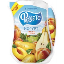 Купить Йогурт питьевой ФРУАТЕ Персик, груша 1,5%, без змж, 950г в Ленте