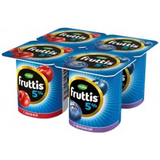 Купить Продукт йогуртный FRUTTIS Вишня/Черника 5%, без змж, 115г в Ленте