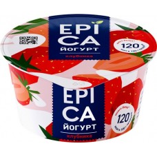 Купить Йогурт EPICA с клубникой 4,8%, без змж, 130г в Ленте