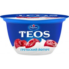 Йогурт TEOS Греческий Вишня 2%, без змж, 140г
