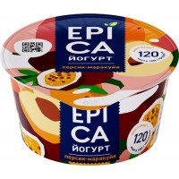 Йогурт EPICA с персиком и маракуйей 4,8%, без змж, 130г
