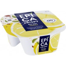 Йогурт EPICA Crispy Лимон, семена тыквы, печенье, белый шоколад 8,6%, без змж, 140г