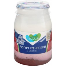 Йогурт LACTICA Греческий с малиной 3% двухслойный, без змж, 190г