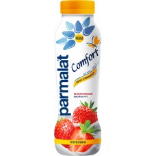 Биойогурт питьевой PARMALAT Comfort безлактозный Клубника 1,5%, без змж, 290г
