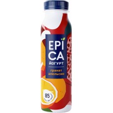 Йогурт питьевой EPICA с гранатом и апельсином 2,5%, без змж, 260г
