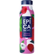 Йогурт питьевой EPICA с малиной и базиликом 2,5%, без змж, 260г