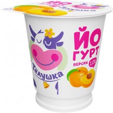 Йогурт ТЕЛУШКА Персик 1%, без змж, 300г
