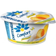 Купить Йогурт PARMALAT Comfort Персик, куркума безлактозный 3%, без змж, 130г в Ленте