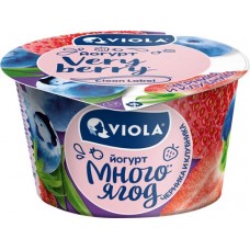 Купить Йогурт VIOLA Very Berry с черникой и клубникой 2,6%, без змж, 180г в Ленте