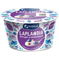 Купить Йогурт LAPLANDIA Сливочный с наполнителем черничный маффин 7,2%, без змж, 180г в Ленте