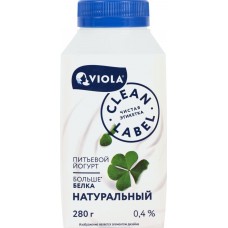 Купить Йогурт питьевой VIOLA Clean Label без наполнителя 0,4%, без змж, 280г в Ленте