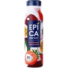 Купить Йогурт питьевой EPICA с клубникой и маракуйей 2,5%, без змж, 260г в Ленте