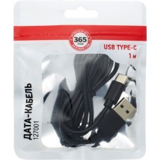 Купить Дата-кабель 365 ДНЕЙ Usb – Тype-C 1А, черный Арт. 127001, 1м в Ленте