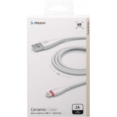 Купить Дата-кабель DEPPA Ceramic USB – Lightning, 1м, белый в Ленте