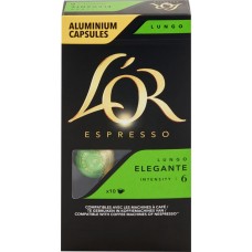 Купить Кофе молотый в капсулах L'OR Espresso Lungo Elegante натуральный жареный, 10кап в Ленте
