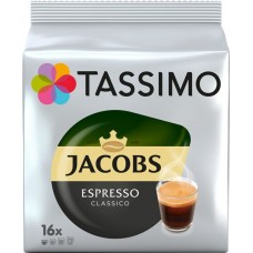 Купить Кофе молотый в капсулах TASSIMO Jacobs Espresso Classico натуральный жареный, 16кап в Ленте