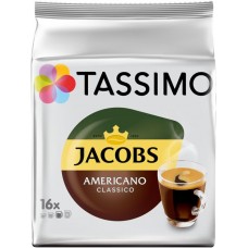 Кофе молотый в капсулах TASSIMO Jacobs Americano Classico натуральный жареный, 16кап