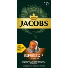 Кофе молотый в капсулах JACOBS Espresso 7 Classico натуральный жареный, 10кап