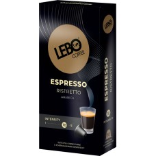 Кофе молотый в капсулах LEBO Espresso ristretto натуральный жареный, 10кап
