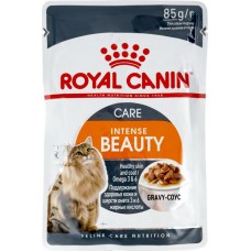 Купить Корм консервированный для взрослых кошек ROYAL CANIN Care Intense Beauty кусочки в соусе, для поддержания красоты шерсти, 85г в Ленте